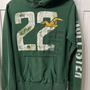Hollister Men's Green Hoodie